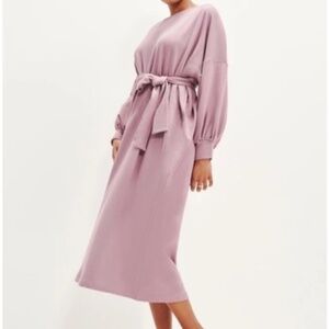 Soft Mauve Sweatshirt Dress, one-size-fits-all